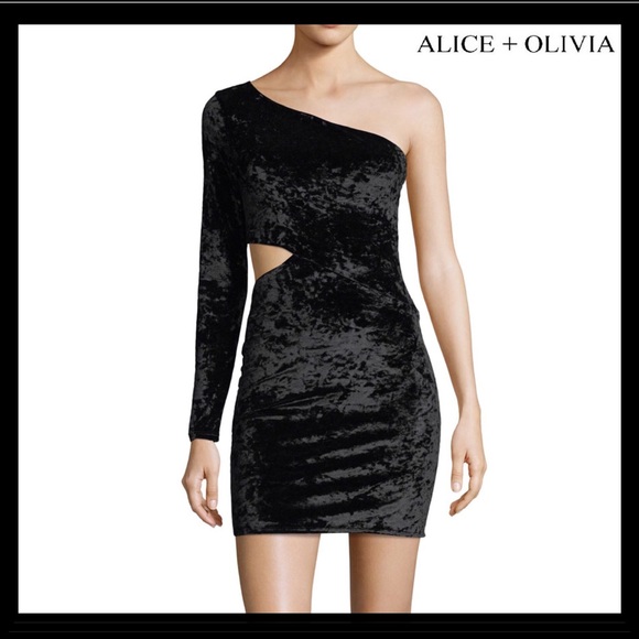 Alice + Olivia Dresses & Skirts - ALICE + OLIVIA VELVET MINI DRESS